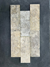 Load image into Gallery viewer, SILVER TRAVERTINE TUMBLED & UNFILLED 75x203x10mm