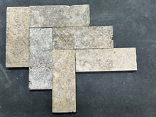 Load image into Gallery viewer, SILVER TRAVERTINE TUMBLED & UNFILLED 75x203x10mm