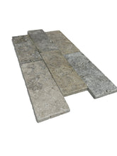 Load image into Gallery viewer, SILVER TRAVERTINE TUMBLED & UNFILLED 75x203x10mm