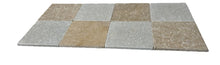 Load image into Gallery viewer, NOCE TRAVERTINE & CHATEAU GREEN FOSSIL LIMESTONE CHECKERBOARD 203X203