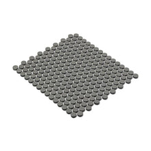 Load image into Gallery viewer, BLACK UNGLAZED PENNY ROUND PORCELAIN MOSAIC