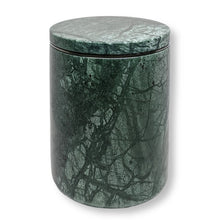 Load image into Gallery viewer, VERDE HONDURAS MARBLE HANDCRAFTED CANDEL VESSEL WITH LID