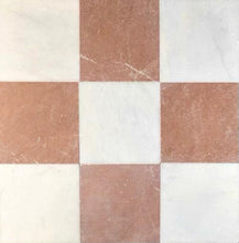 Load image into Gallery viewer, ROSSO ALCANTARA AND MILOS MARBLE TUMBLED CHECKERBOARD