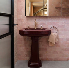 Load image into Gallery viewer, ROSSO CREMA TUMBLED MARBLE LONG SUBWAY