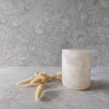 Load image into Gallery viewer, PINK ONYX STONE HANDCRAFTED CANDEL VESSEL WITH LID