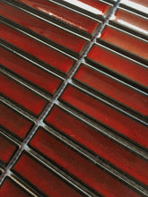Load image into Gallery viewer, RAKU SPECKLE RED GLOSS PORCELAIN 20X145MM KITKAT MOSAIC