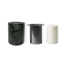 Load image into Gallery viewer, VERDE HONDURAS MARBLE HANDCRAFTED CANDEL VESSEL WITH LID