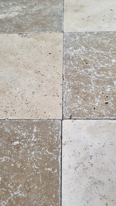 Checkerboard Noce & Classic Travertine Tile 203x203x12