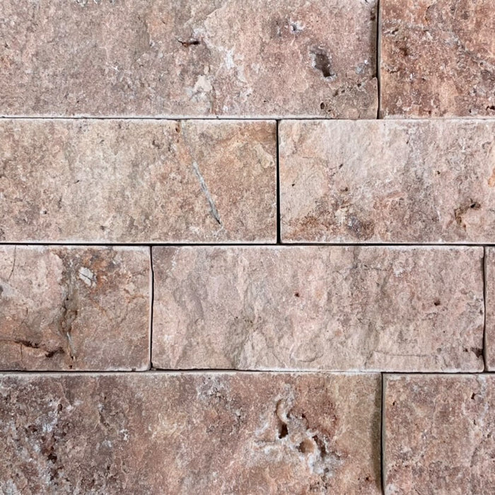 Rosso Travertine Z-Panel Wall Cladding