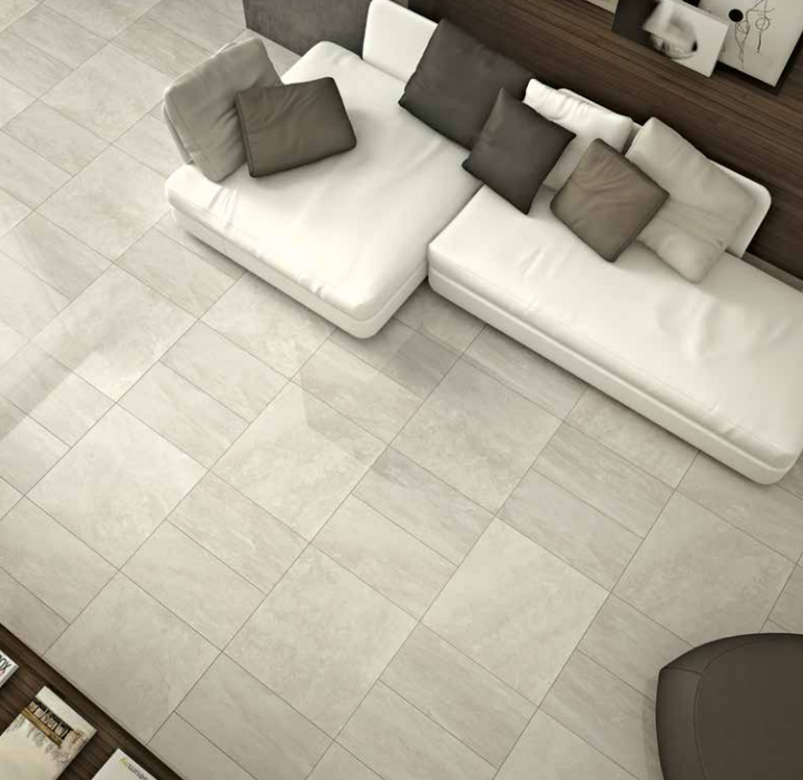 Renaissance Silver Porcelain Tile