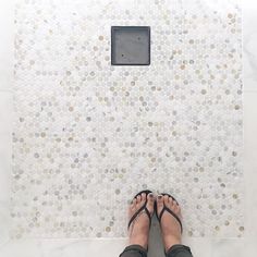 Penny Round Calacatta Gold Marble Mosaic