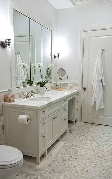 Penny Round Calacatta Gold Marble Mosaic