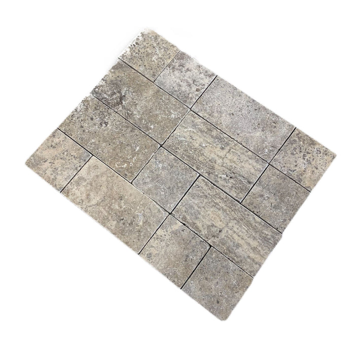 Silver Travertine Multiway Pattern Tile