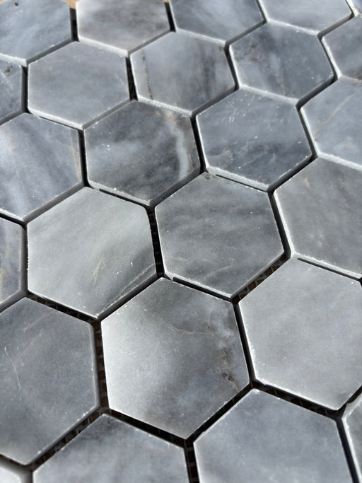 Bardiglio Marble Hexagon Mosaic