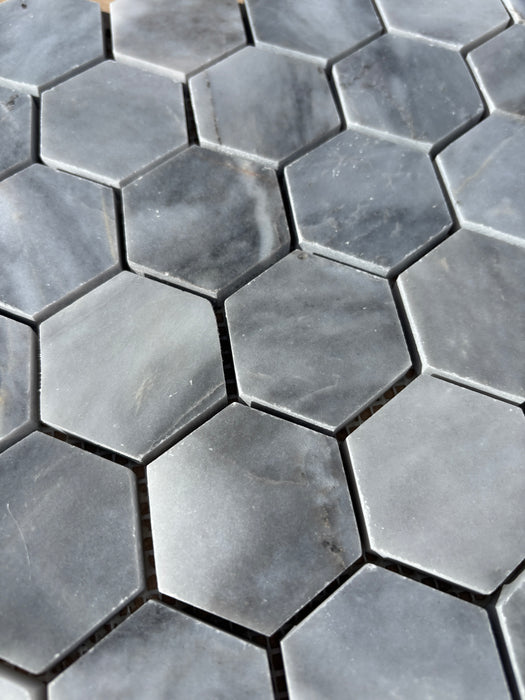 Bardiglio Marble Hexagon Mosaic