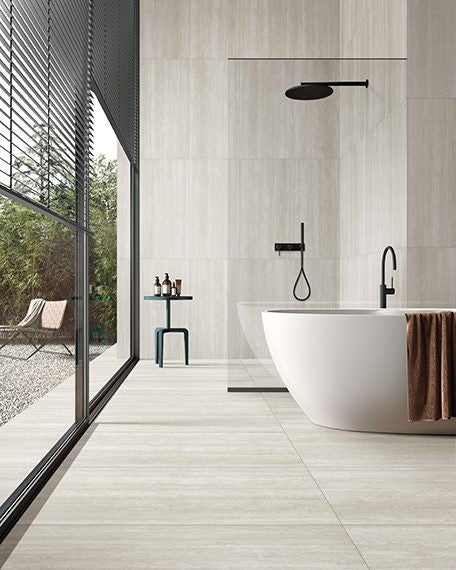 Nordic Bianco Vein Cut Porcelain Tile 600x1200x10 Matte