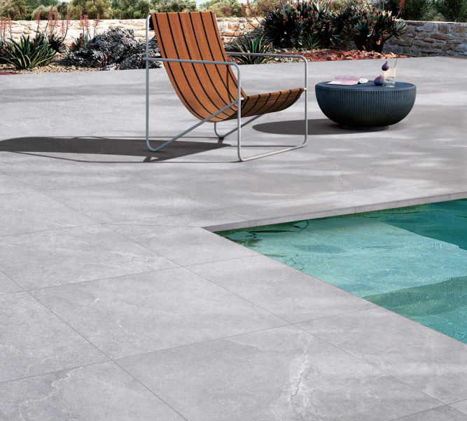 ENZO CINDER PORCELAIN - POOL COPING – Graystone Tile & Design Studio