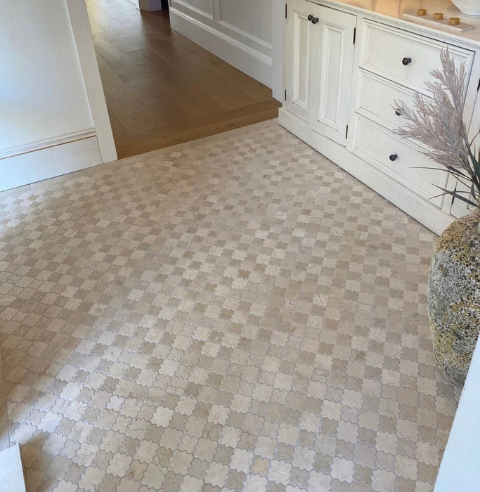 Nirvana Crema Marfil Marble Mosaic