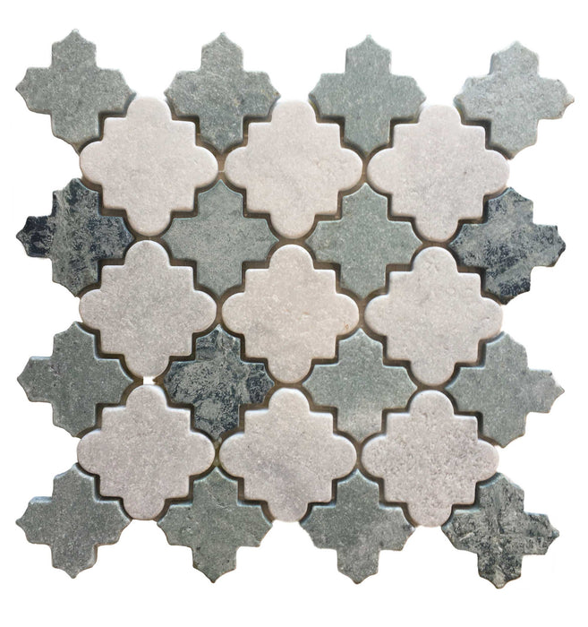 Nirvana Carrara & Peacock Marble Mosaic