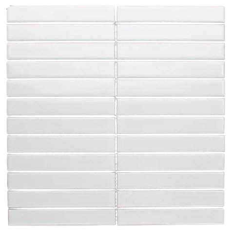 WHITE MATTE LARGE PORCELAIN KITKAT MOSAIC