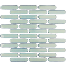 Load image into Gallery viewer, ANTIQUE GREEN GLOSS OVAL BRICKBOND PORCELAIN MOSAIC
