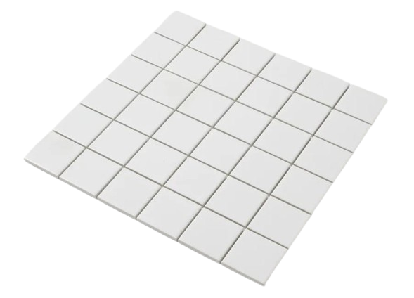 WHITE GLOSS 48MM SQUARE MOSAIC