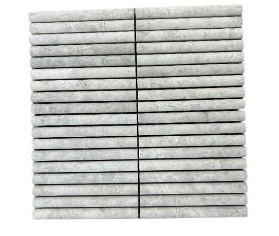 Silver Shadow Marble Mini Flute Mosaic