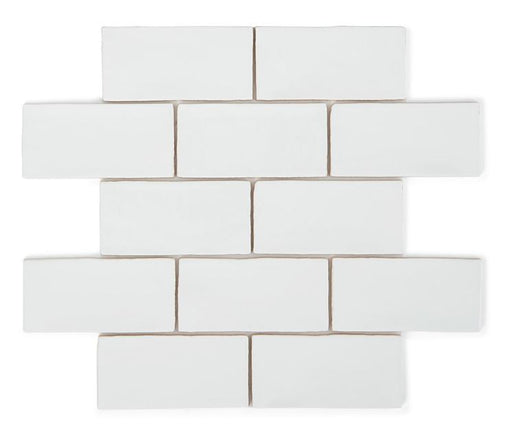 Majorca Subway White Ceramic Tile 100x200x10 Matte