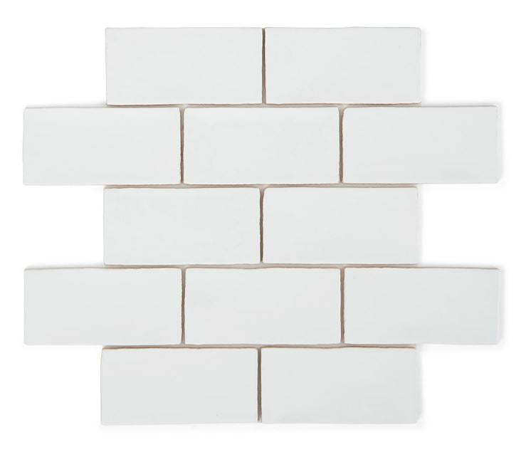 Majorca Subway White Ceramic Tile 100x200x10 Matte