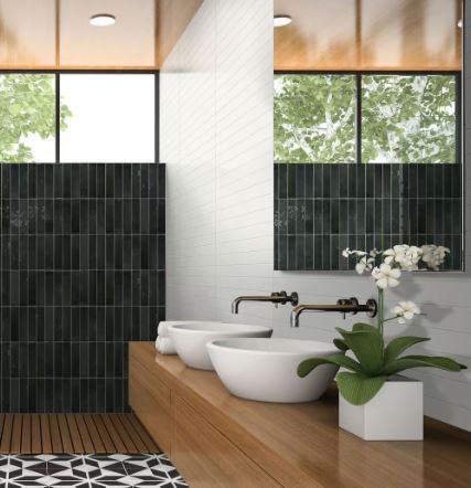 Memory Subway Black Porcelain Tile