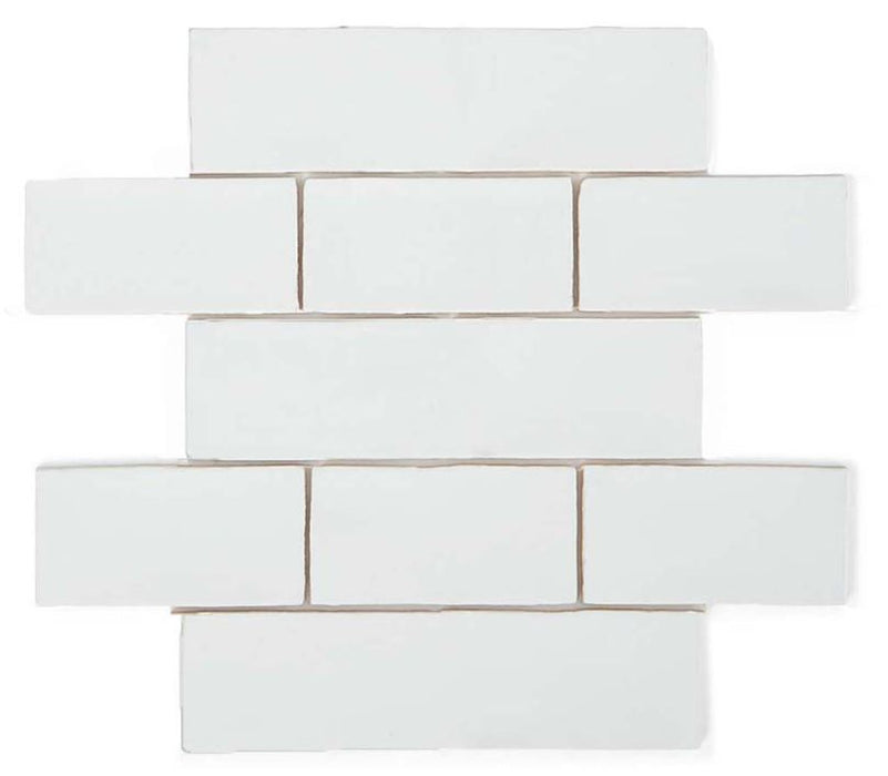 Majorca Subway White Ceramic Tile 100x300x10 Matte