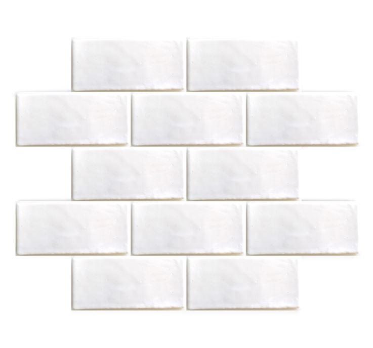 Majorca Subway White Ceramic Tile 100x200x10 Gloss