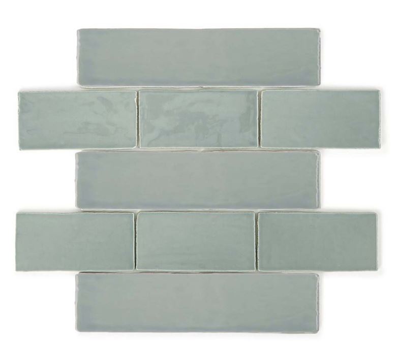Majorca Subway Mint Ceramic Tile 100x200x10
