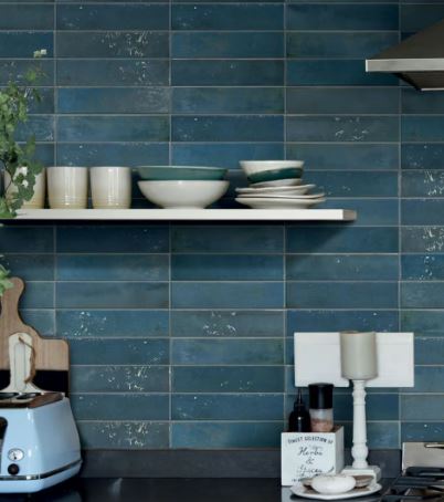 Memory Subway Cobalt Blue Porcelain Tile