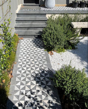 Load image into Gallery viewer, CHECKERS TRIANGLES TUMBLED MOSAIC
