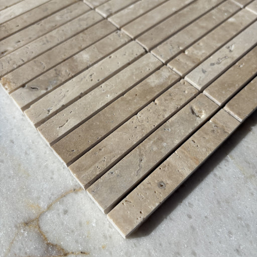 Classic Travertine Small Kitkat Mosaic Honed & Unfilled