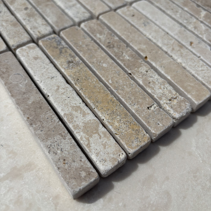 Classic Travertine Small Kitkat Mosaic