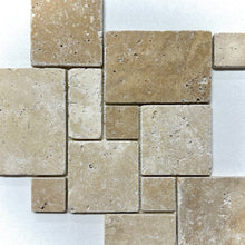 Load image into Gallery viewer, CLASSIC TRAVERTINE MINI FRENCH PATTERN TUMBLED MOSAIC
