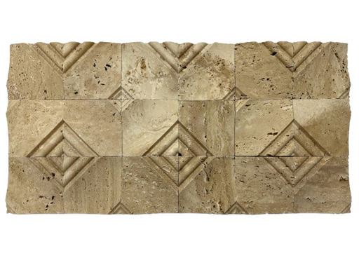 Classic Travertine Orchid Mosaic