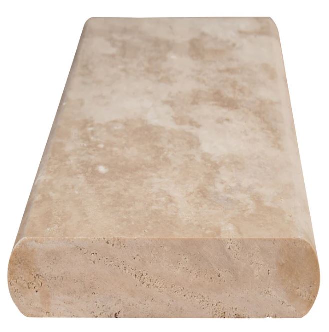 Classic Travertine Bullnose Coping 406x406x30