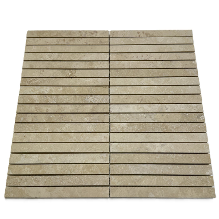 Classic Travertine Large Kitkat Mosaic Honed & Unfilled