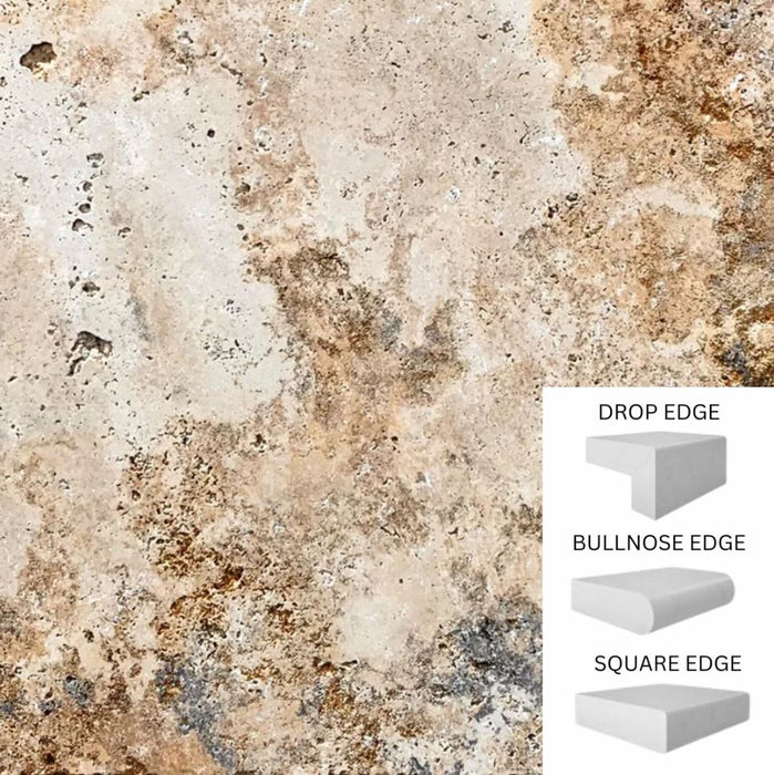 Country Classic Travertine Drop Face Coping 406x406x30