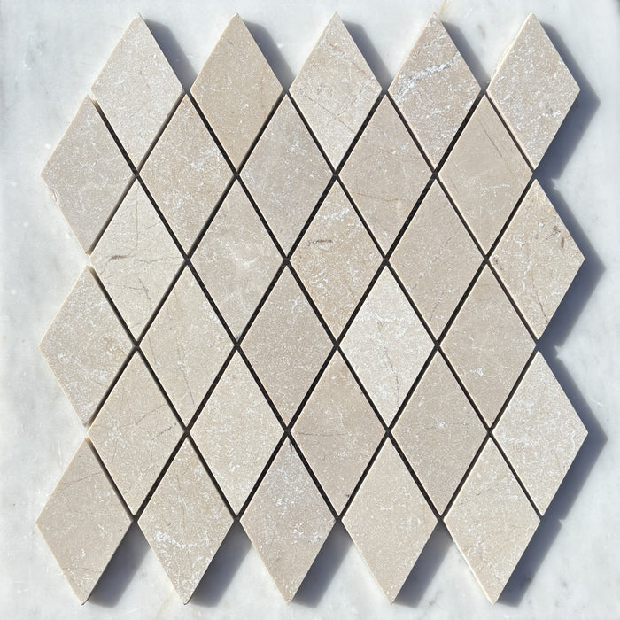 Crema Marfil Marble Diamond Mosaic