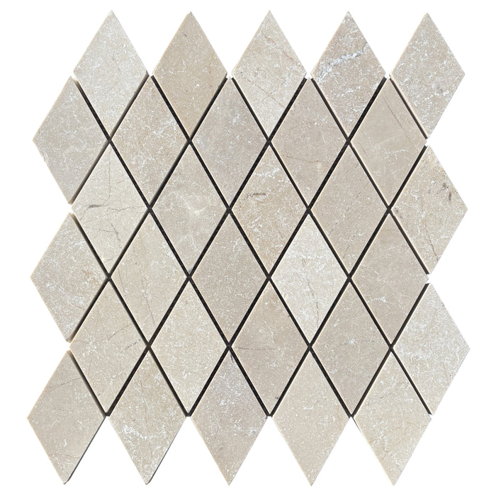 Crema Marfil Marble Diamond Mosaic 90x50x10 Honed