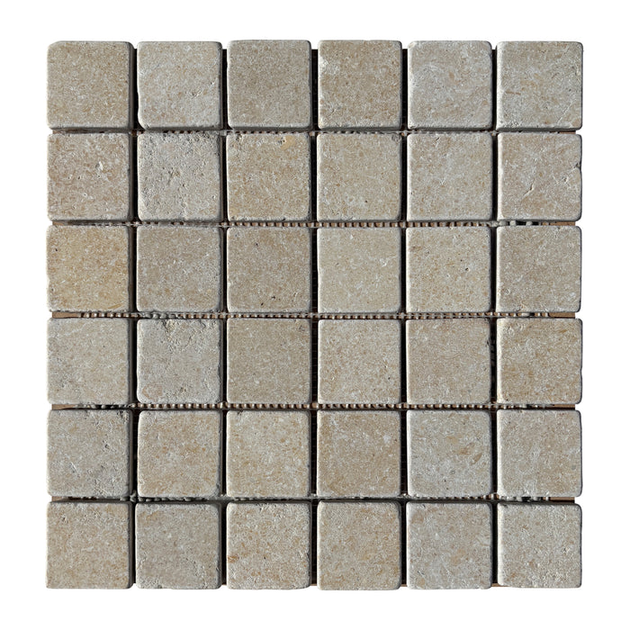 Crema Marfil Marble Square Mosaic