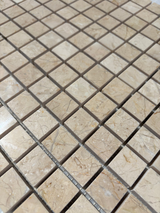 Crema Nova Marble Small Square Mosaic Polished