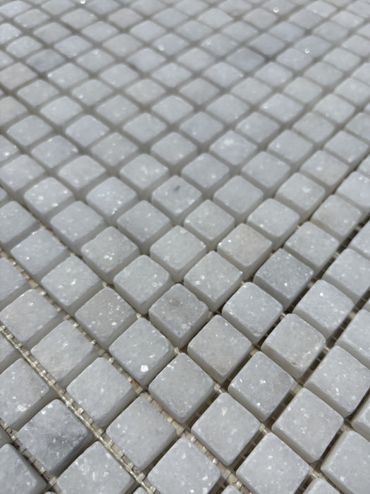 Crystal White Marble Mini Square Mosaic