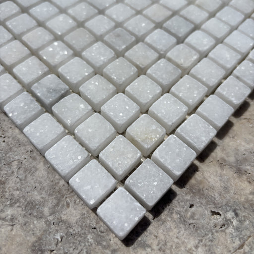 Crystal White Marble Mini Square Mosaic