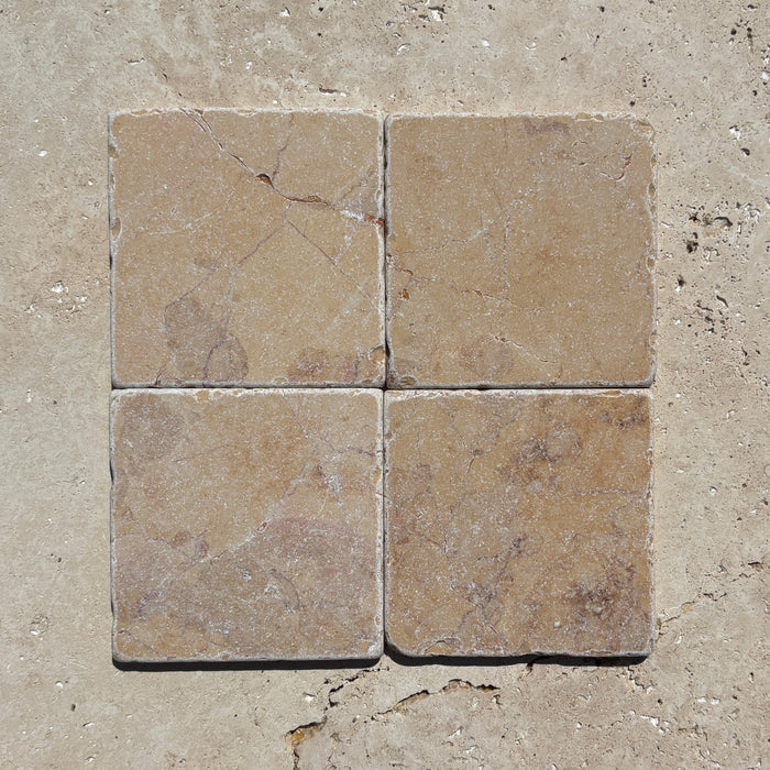 Golden Rose Marble Tile 100x100x10