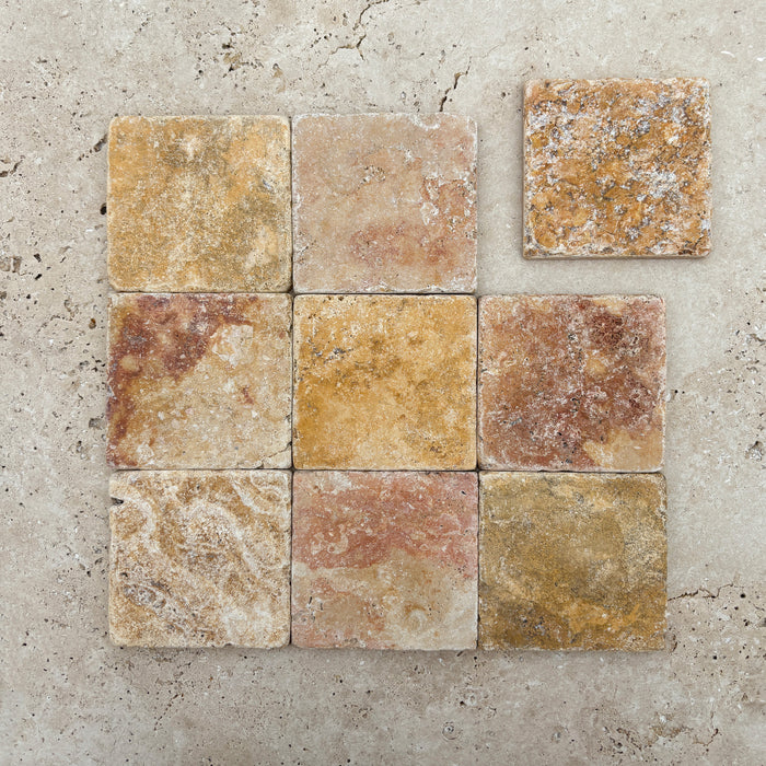 Golden Travertine Tile 100x100x10